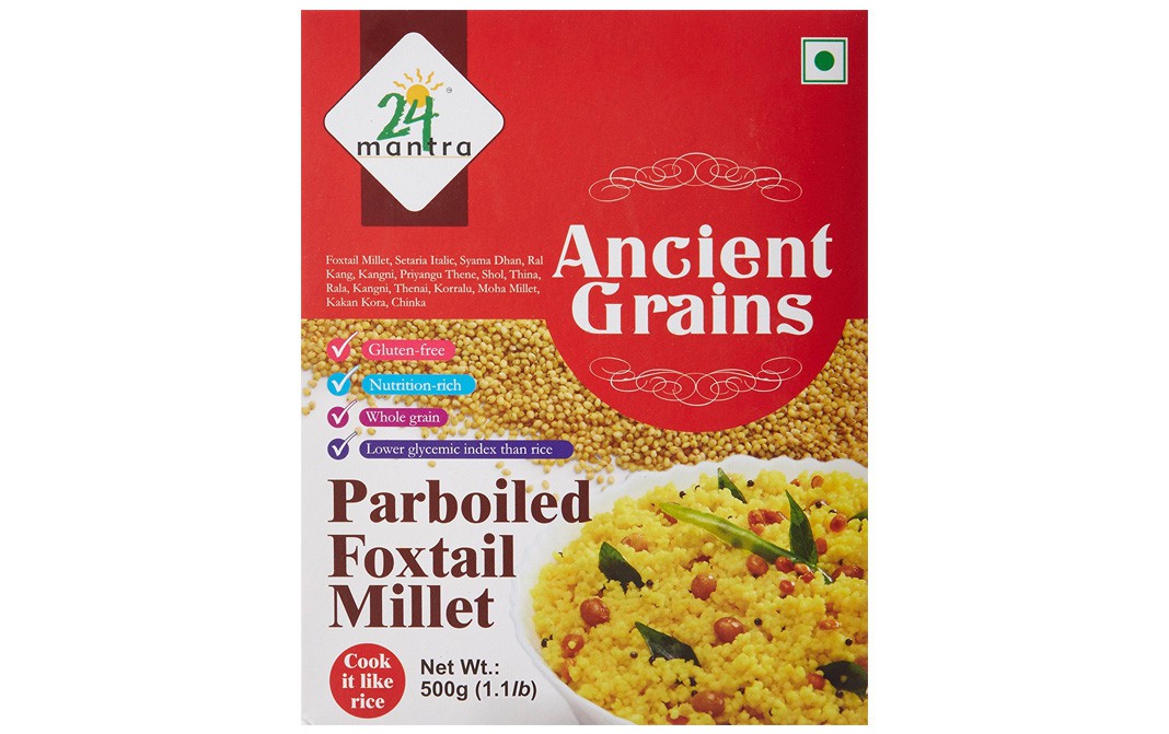 24 Mantra Ancient Grains Parboiled Foxtail Millet   Box  500 grams
